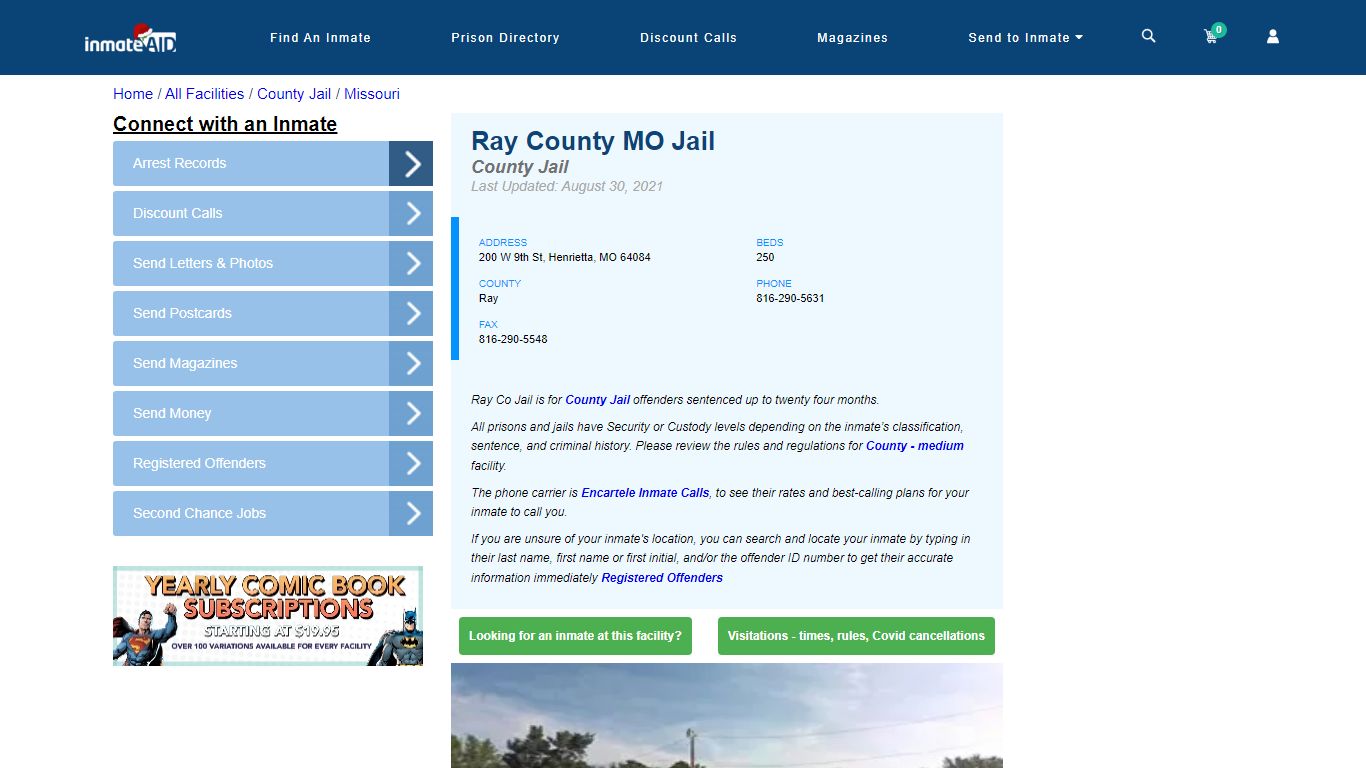 Ray County MO Jail - Inmate Locator - Henrietta, MO